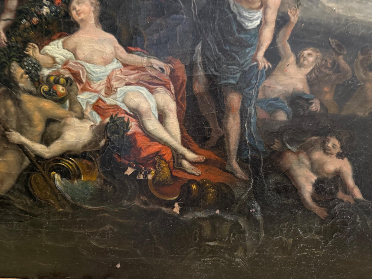 Il trionfo di Galatea, Olio su Tela del XVIII° secolo-photo-7