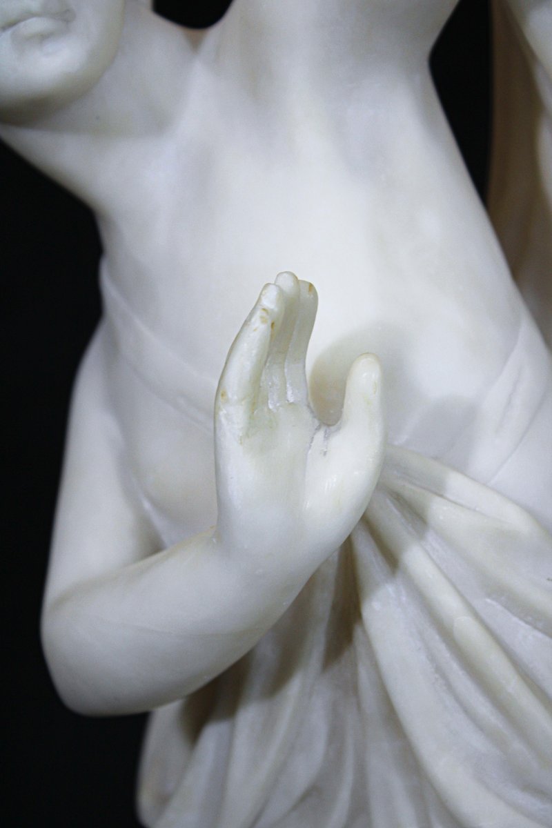 Statua Bagnante Nuda in Marmo bianco statuario di Carrara -photo-1