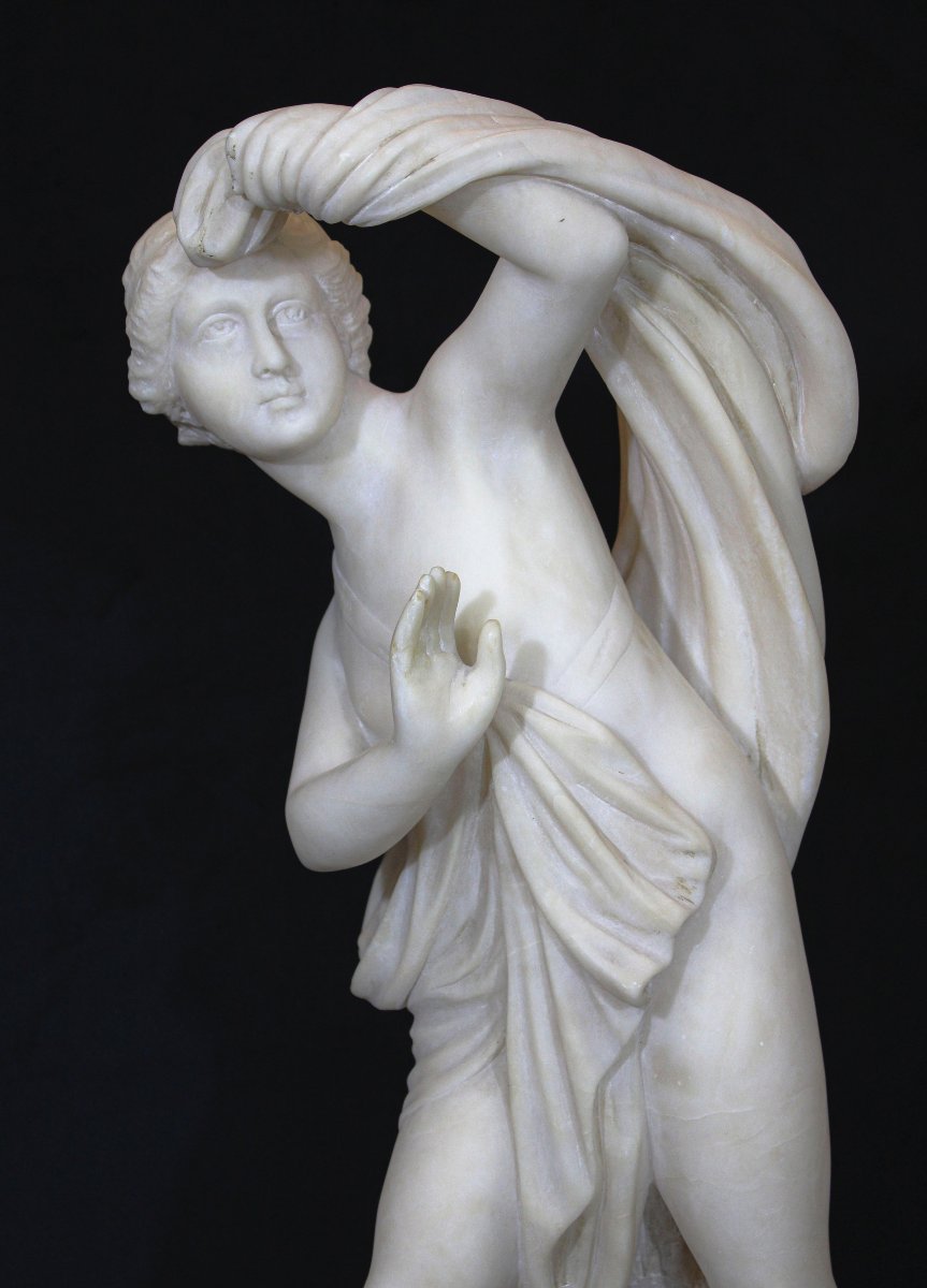 Statua Bagnante Nuda in Marmo bianco statuario di Carrara -photo-8