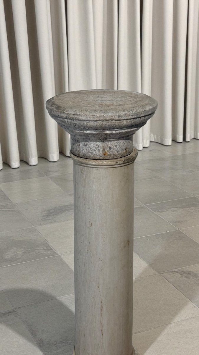 Capitello/Colonna Antica in Marmo Bianco di Carrara -photo-1