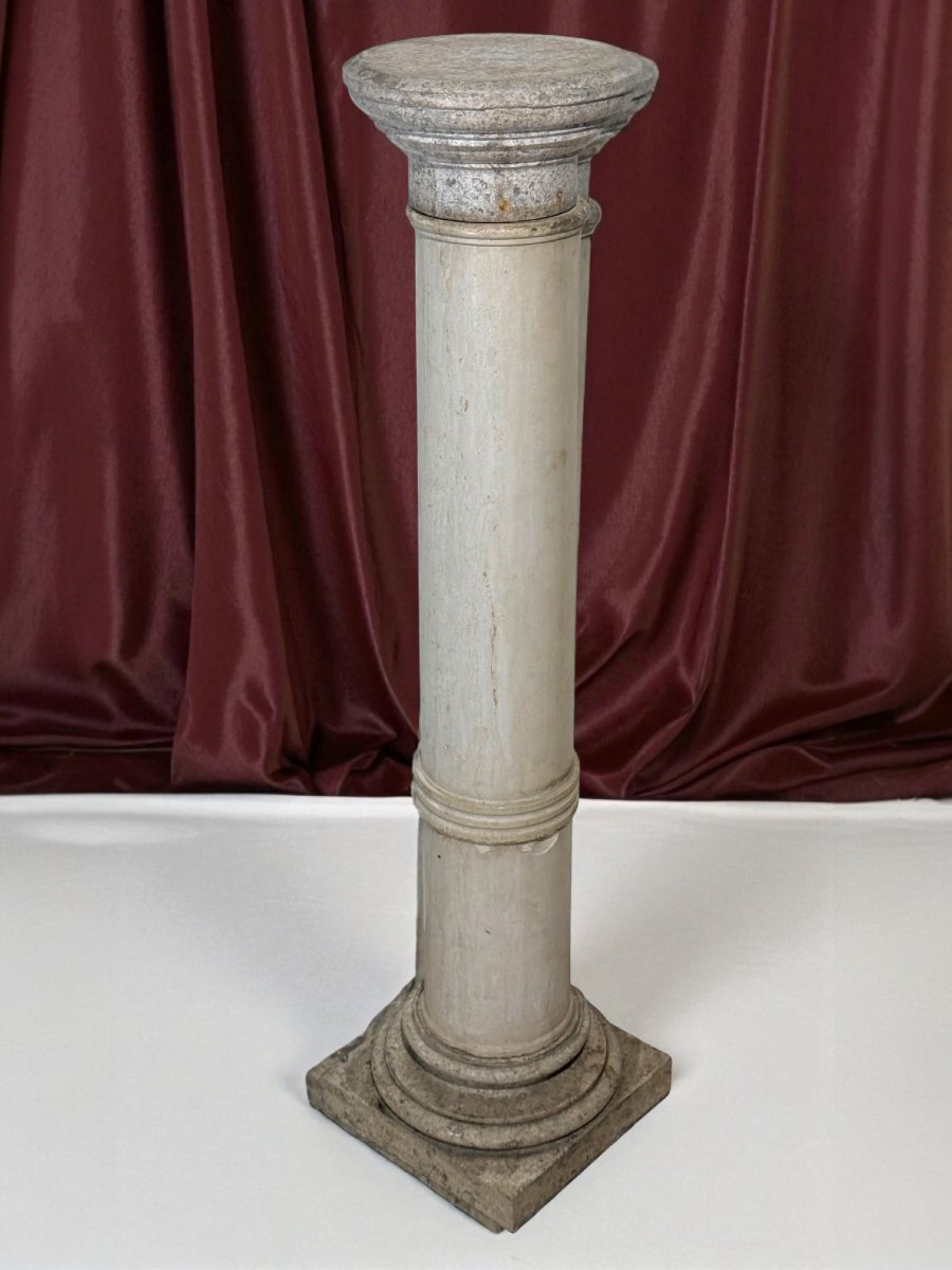 Capitello/Colonna Antica in Marmo Bianco di Carrara -photo-3