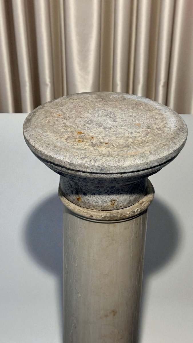 Capitello/Colonna Antica in Marmo Bianco di Carrara -photo-4