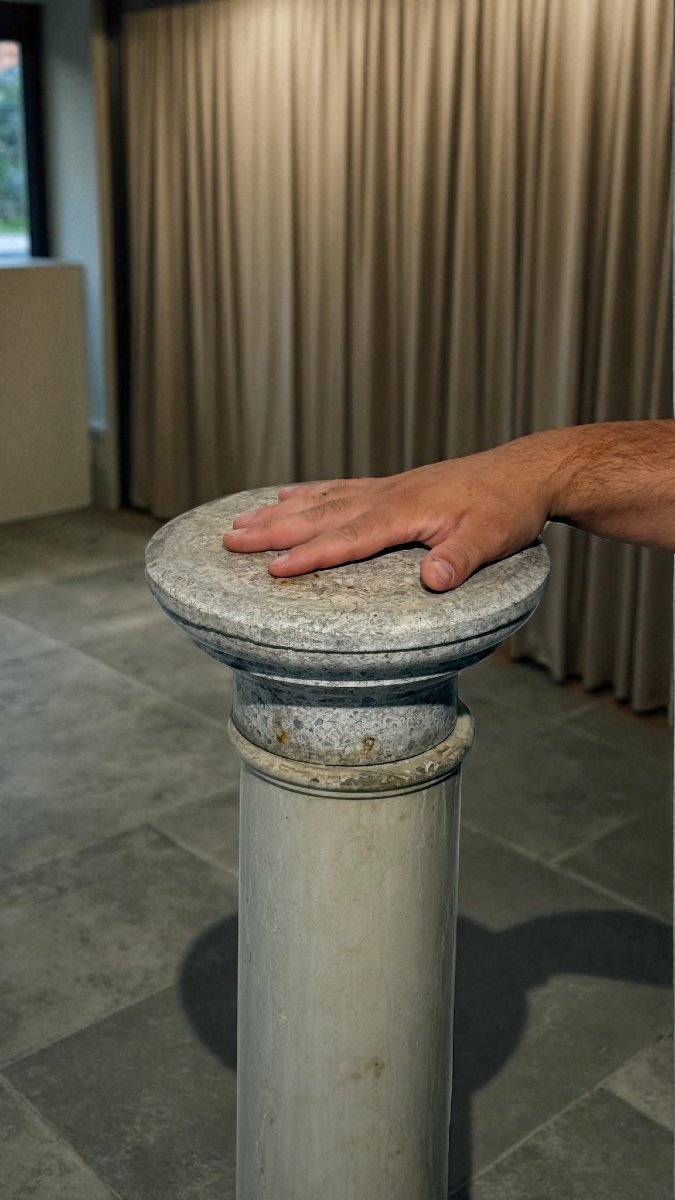 Capitello/Colonna Antica in Marmo Bianco di Carrara -photo-6