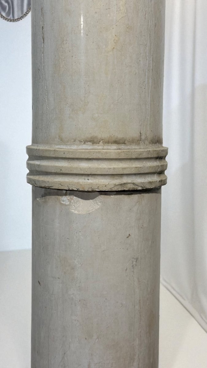 Capitello/Colonna Antica in Marmo Bianco di Carrara -photo-8