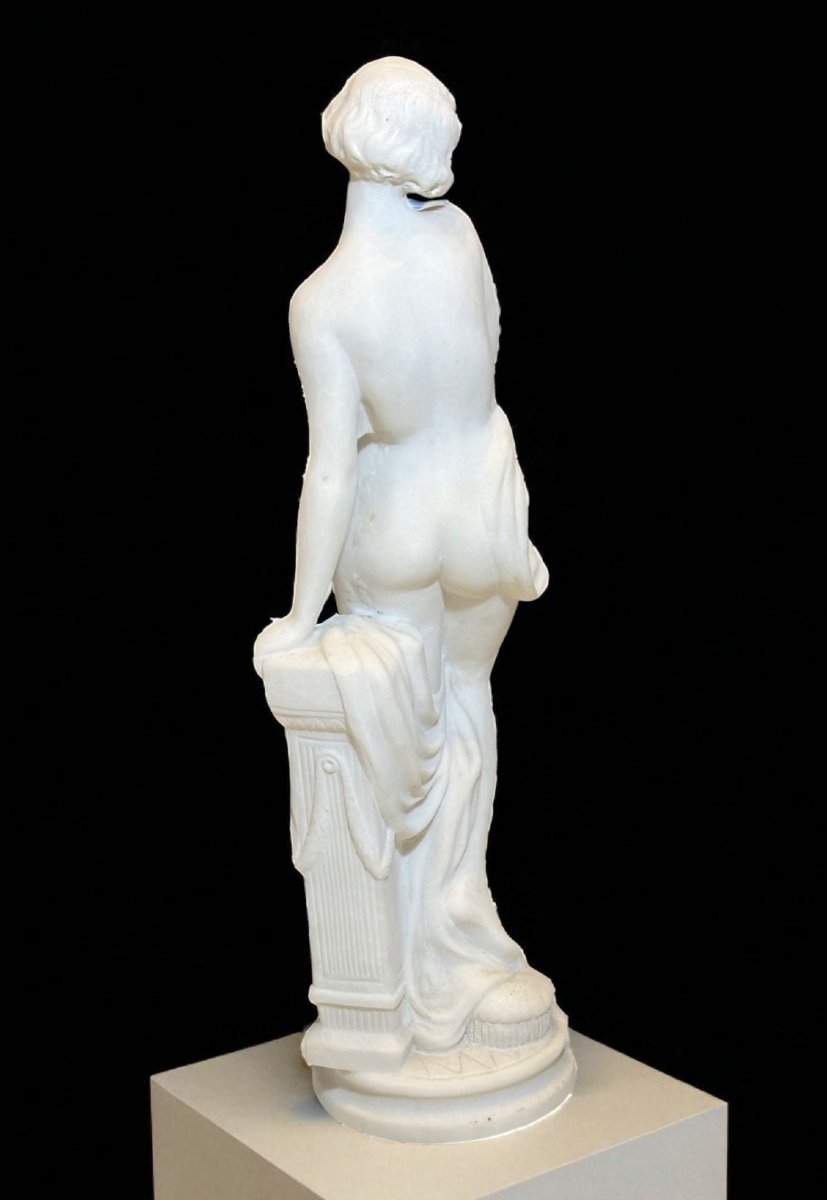 Statua raffigurante una Fanciulla Nuda in Marmo Bianco Statuario di Carrara -photo-4