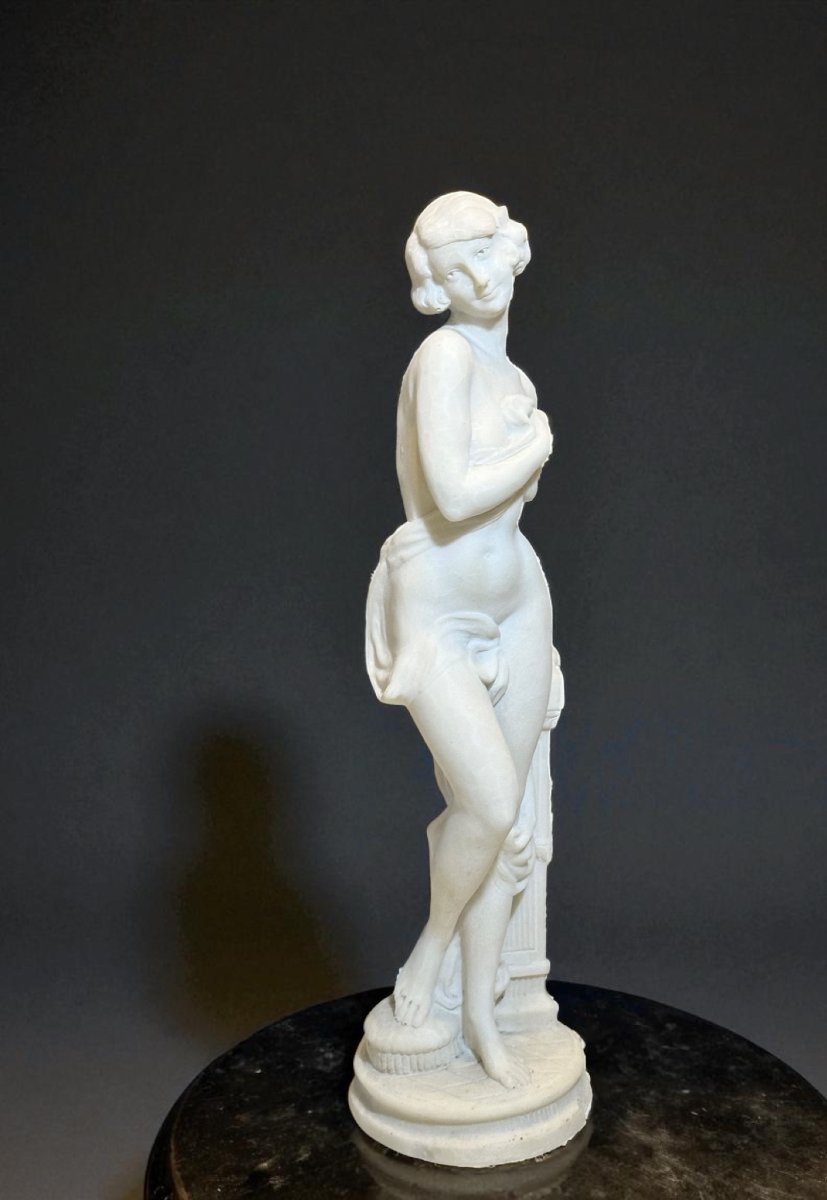 Statua raffigurante una Fanciulla Nuda in Marmo Bianco Statuario di Carrara -photo-2