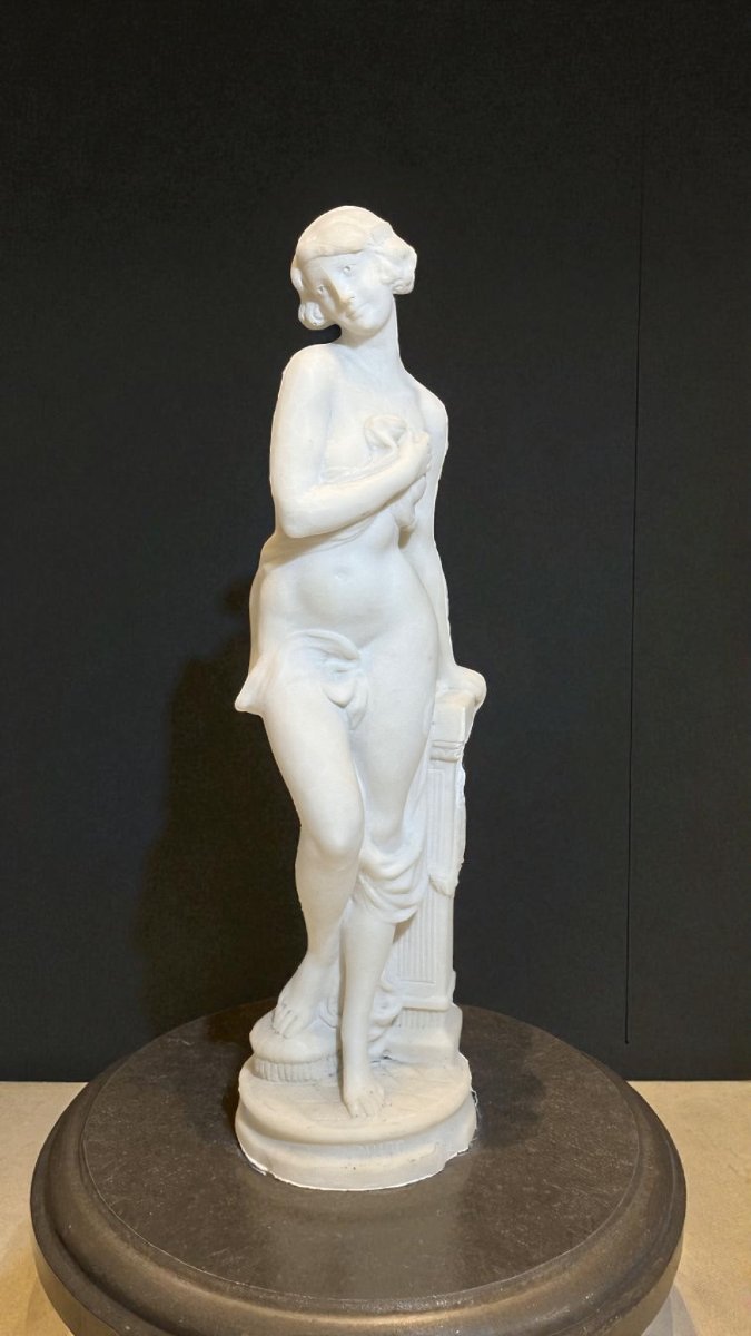 Statua raffigurante una Fanciulla Nuda in Marmo Bianco Statuario di Carrara -photo-3