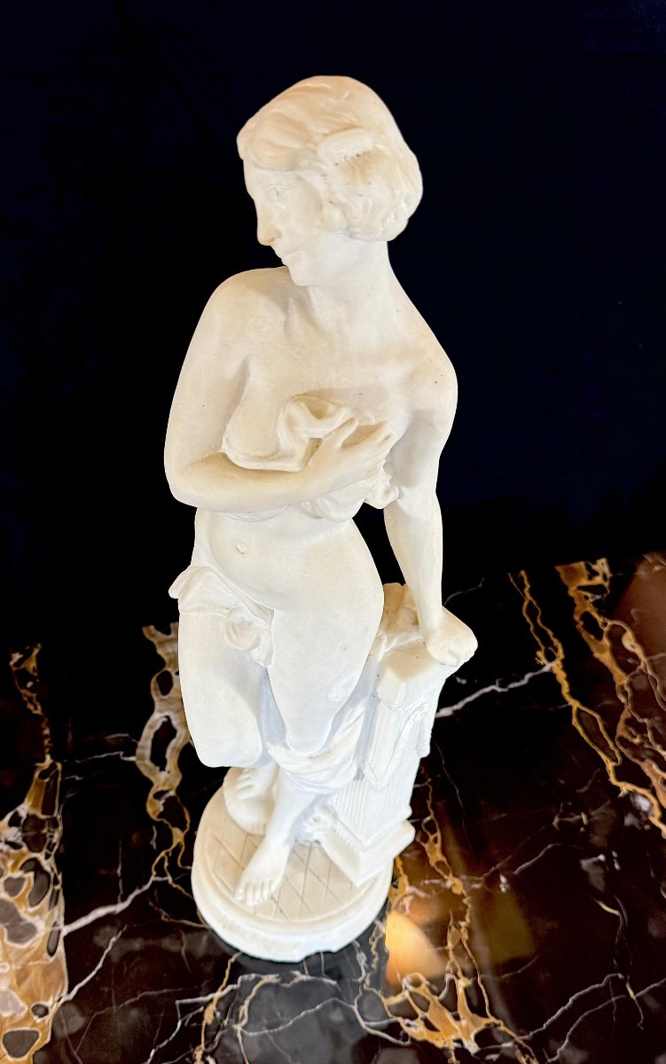 Statua raffigurante una Fanciulla Nuda in Marmo Bianco Statuario di Carrara -photo-7