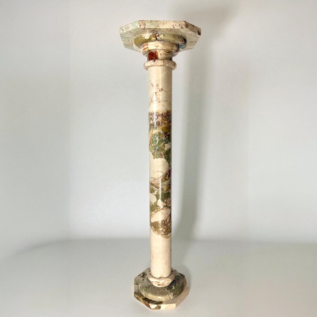 Colonna in Marmo Rosso e Bianco-photo-2