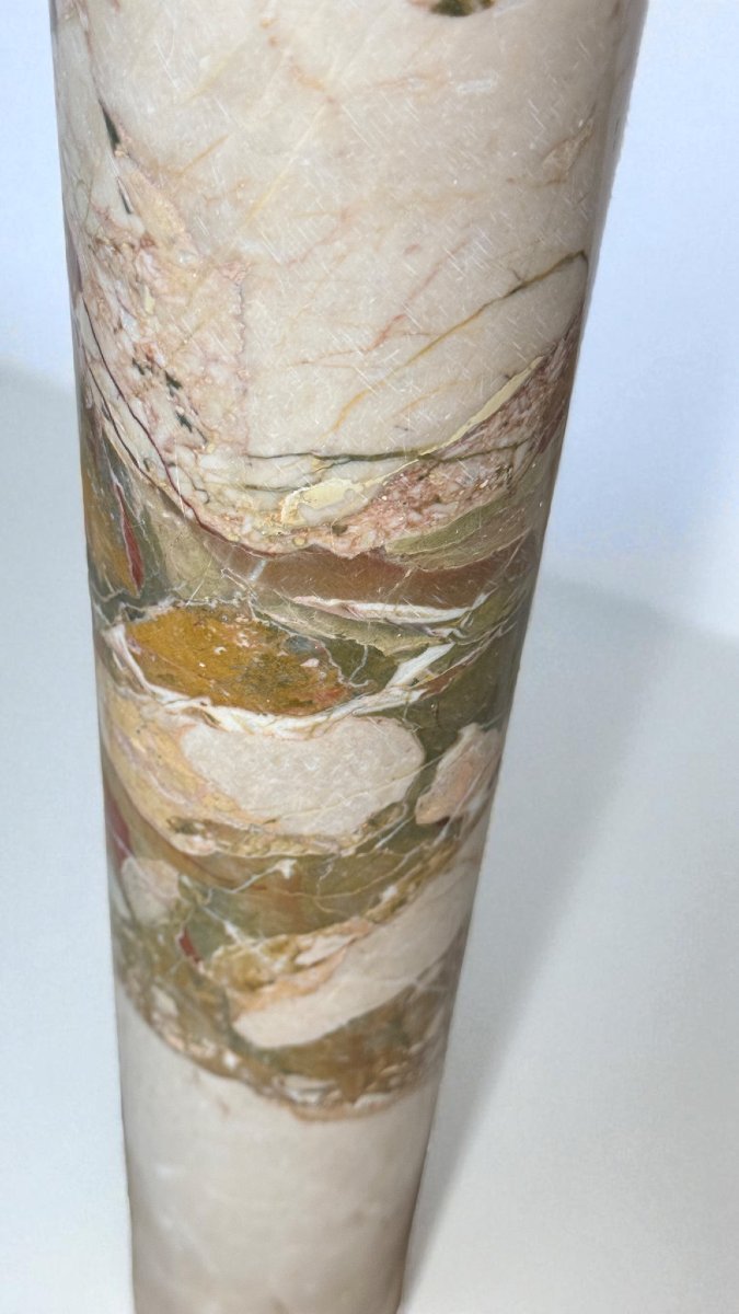 Colonna in Marmo Rosso e Bianco-photo-7