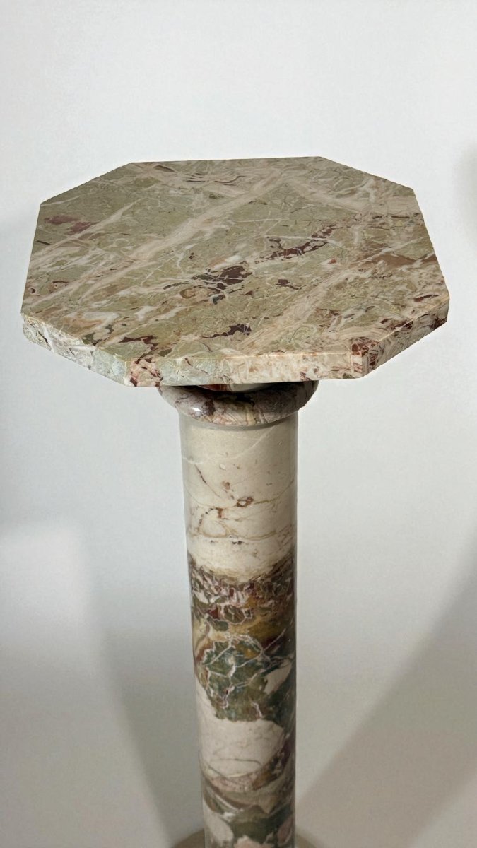 Colonna in Marmo Rosso e Bianco-photo-8