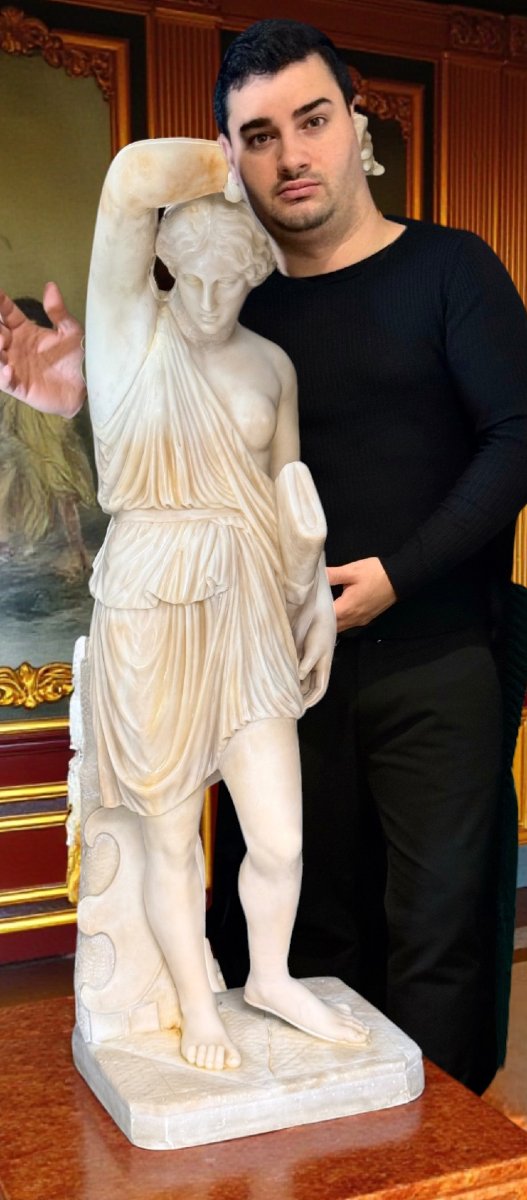 Statua raffigurante una Venere AFRODITE neoclassica, Marmo -photo-8