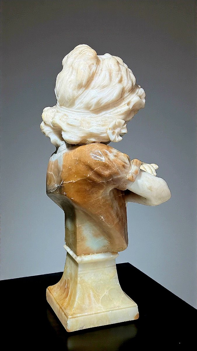 Busto giovane fanciulla Artdecò, Marmo e Onice -photo-1