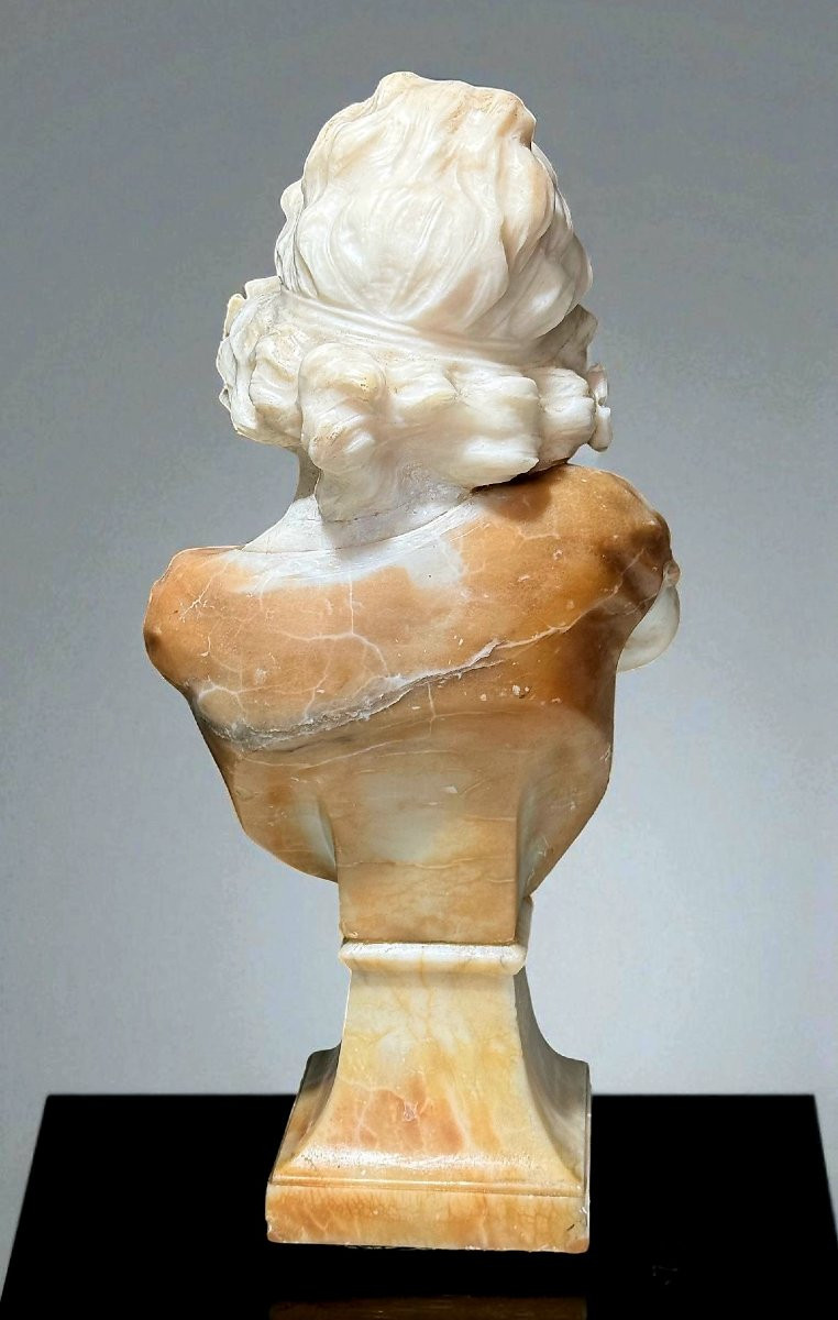 Busto giovane fanciulla Artdecò, Marmo e Onice -photo-2