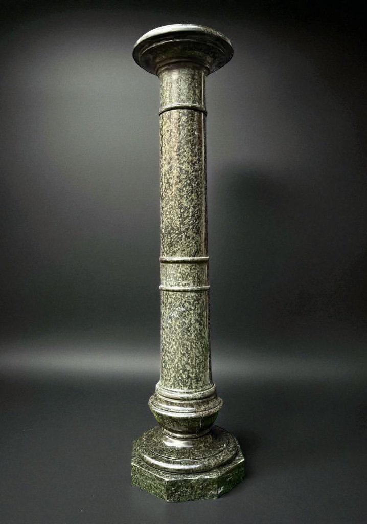 Colonna/Capitello in Marmo Verde Alpi -photo-4