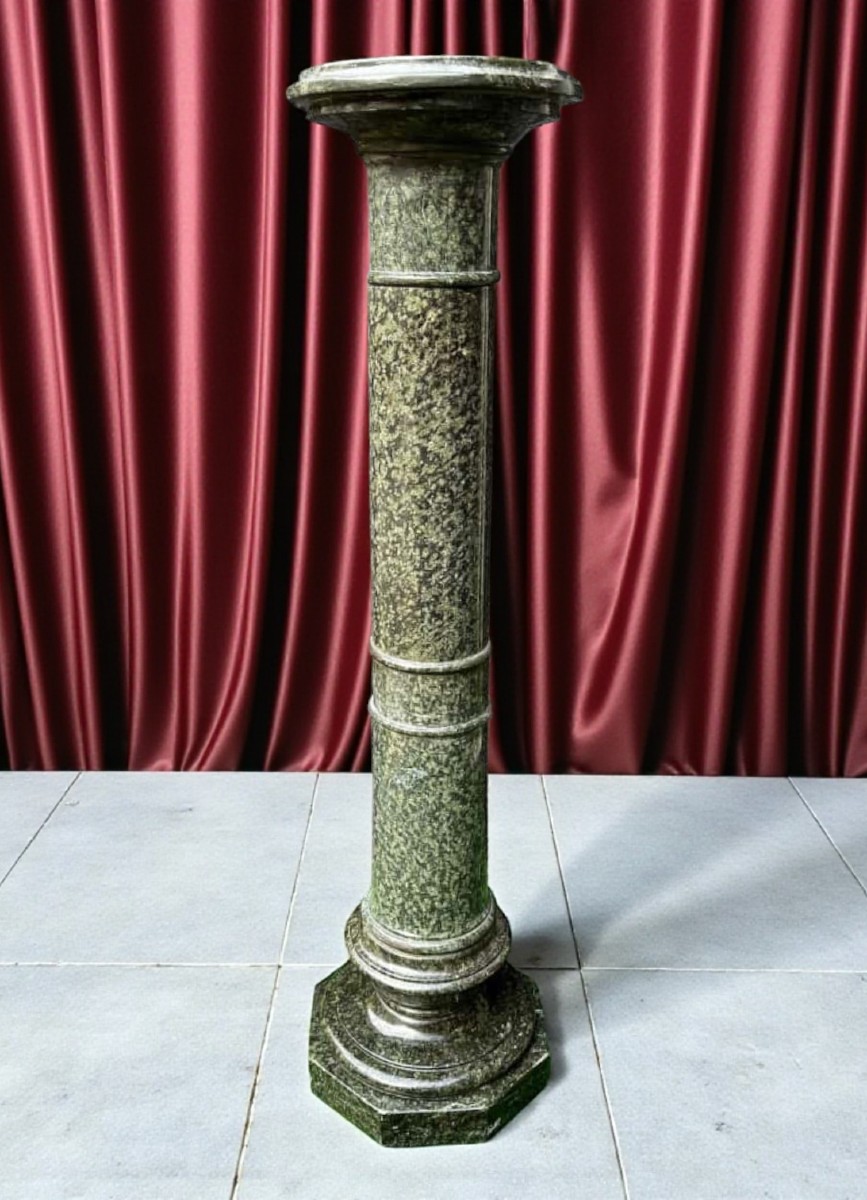 Colonna/Capitello in Marmo Verde Alpi 