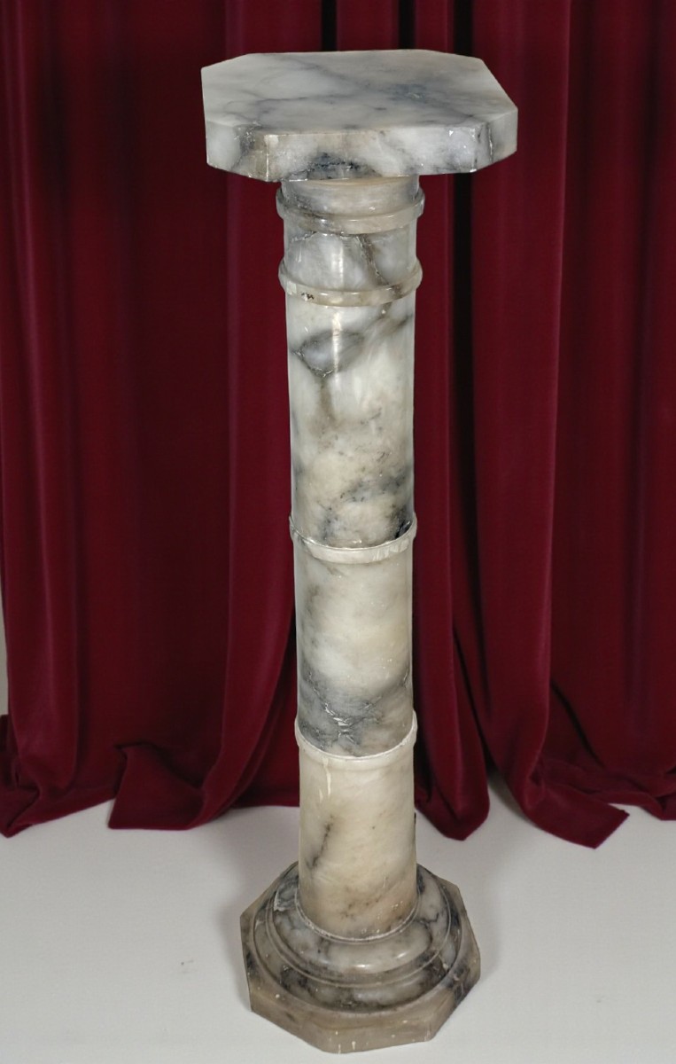Colonna/Capitello in Marmo Arabescato 