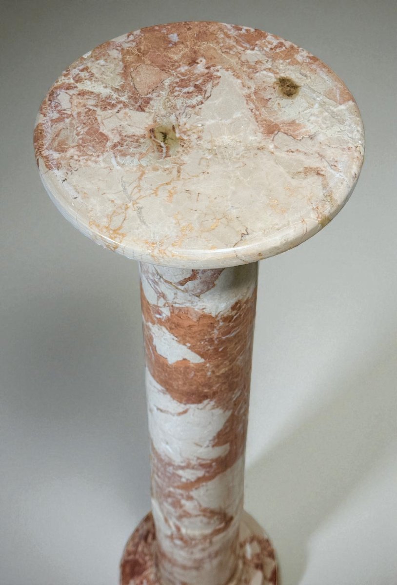 Colonna in Marmo Rosso e Bianco -photo-4