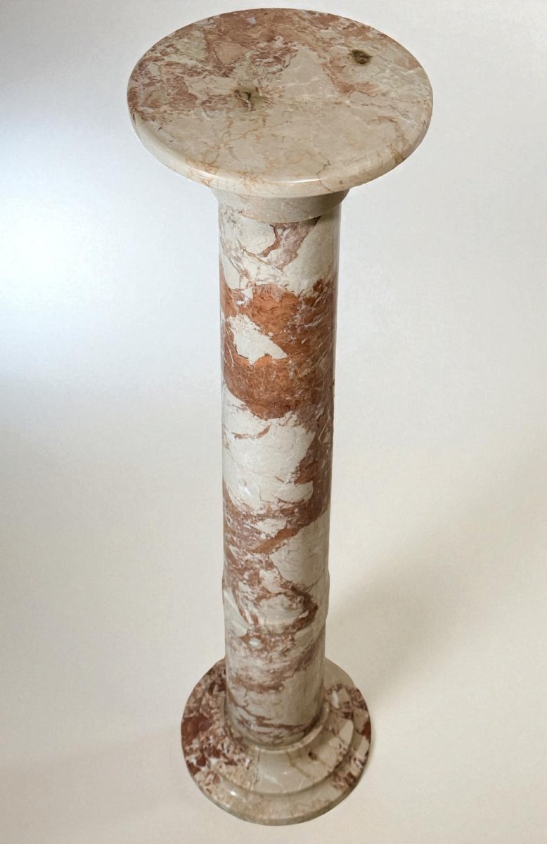 Colonna in Marmo Rosso e Bianco -photo-2