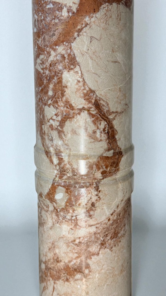 Colonna in Marmo Rosso e Bianco -photo-4