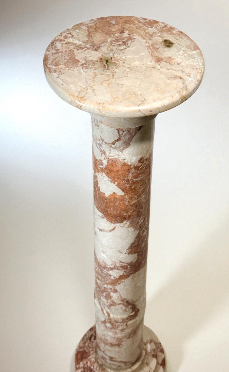 Colonna in Marmo Rosso e Bianco -photo-6