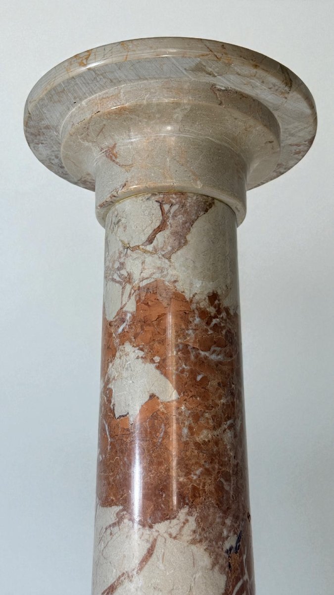 Colonna in Marmo Rosso e Bianco -photo-7