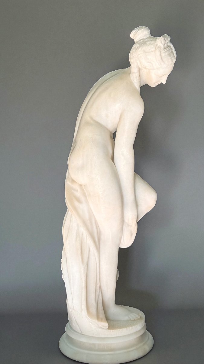 Statua Bagnante tratta dal modello di Christophe-Gabriel Allegrain, Marmo Carrara -photo-6