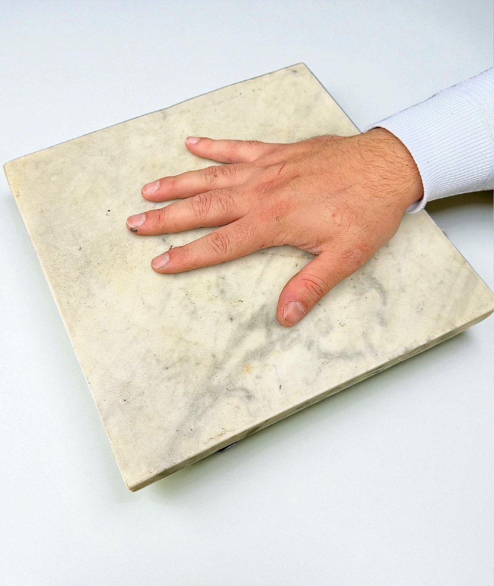 Colonna in Marmo Nero e Marmo Bianco Carrara -photo-4