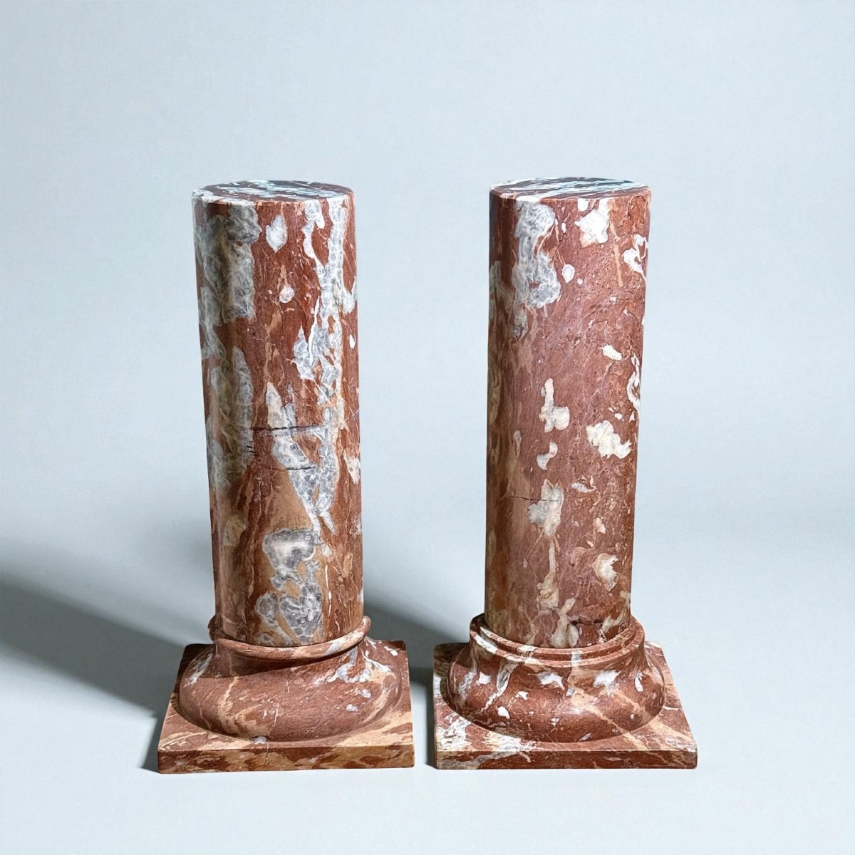 Coppia di Capitelli in Marmo Rosso -photo-2