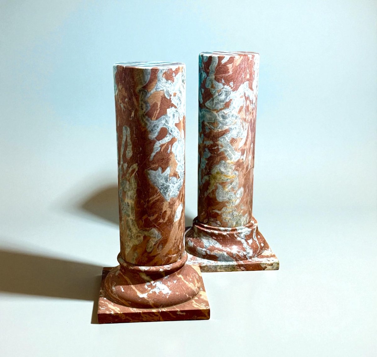 Coppia di Capitelli in Marmo Rosso -photo-3