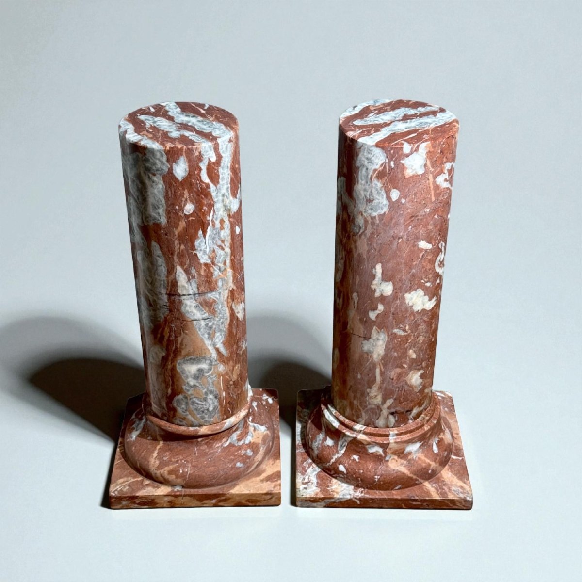 Coppia di Capitelli in Marmo Rosso -photo-2