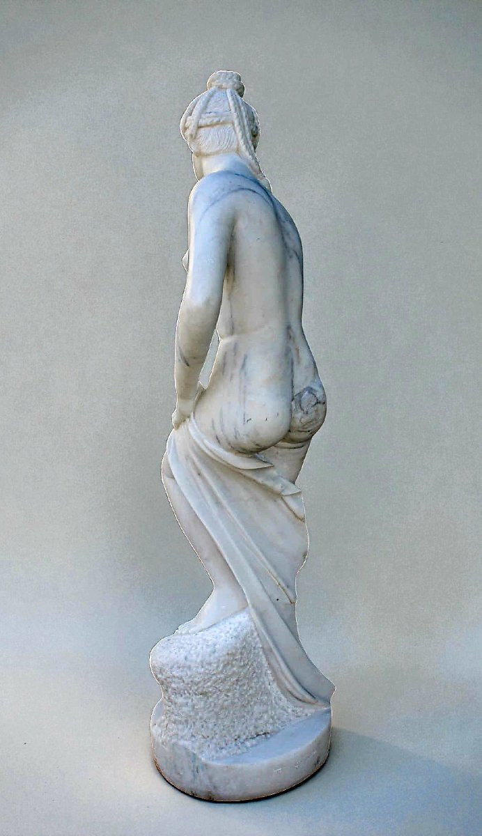 Statua Bagnante, dal modello di Christophe Gabriel Allegrain, Marmo Bianco di Carrara -photo-3