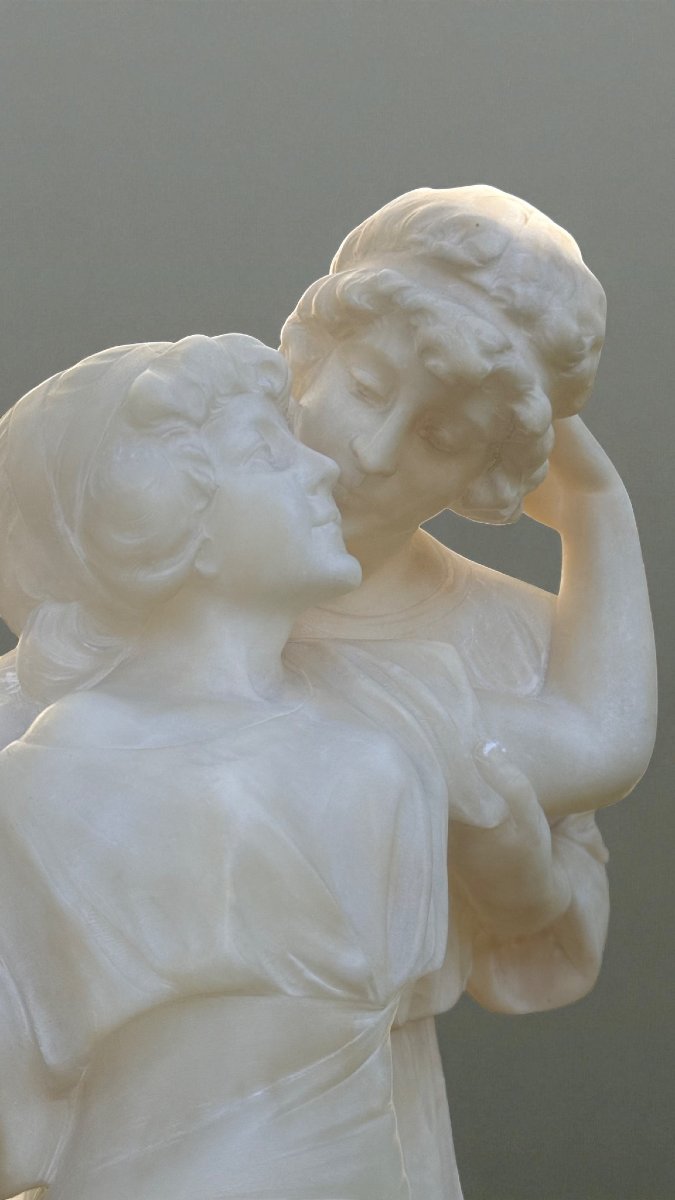 Gruppo scultoreo Coppia di Fanciulli Innamorati che Danzano, Marmo -photo-3