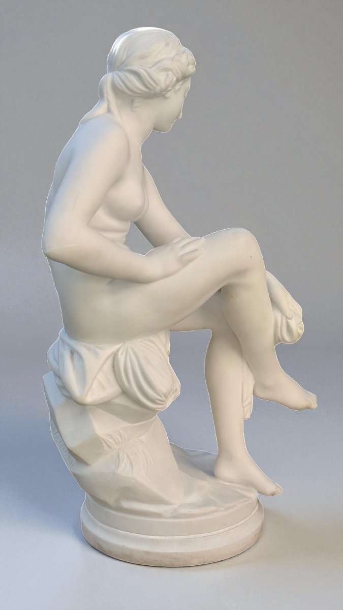 Statua raffigurante una Bagnante Nuda, Marmo Carrara -photo-2