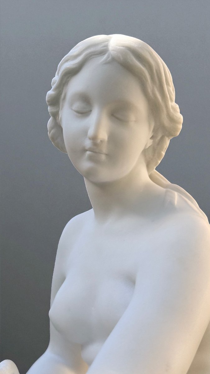 Statua raffigurante una Bagnante Nuda, Marmo Carrara -photo-4