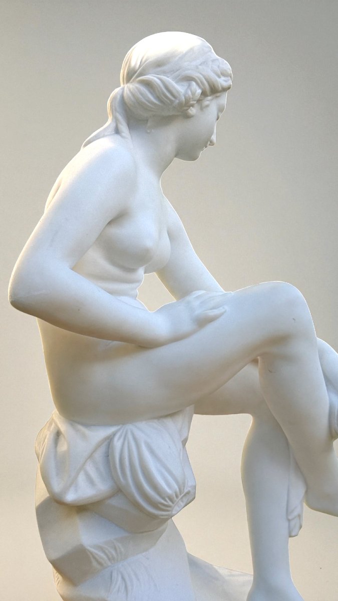 Statua raffigurante una Bagnante Nuda, Marmo Carrara -photo-2