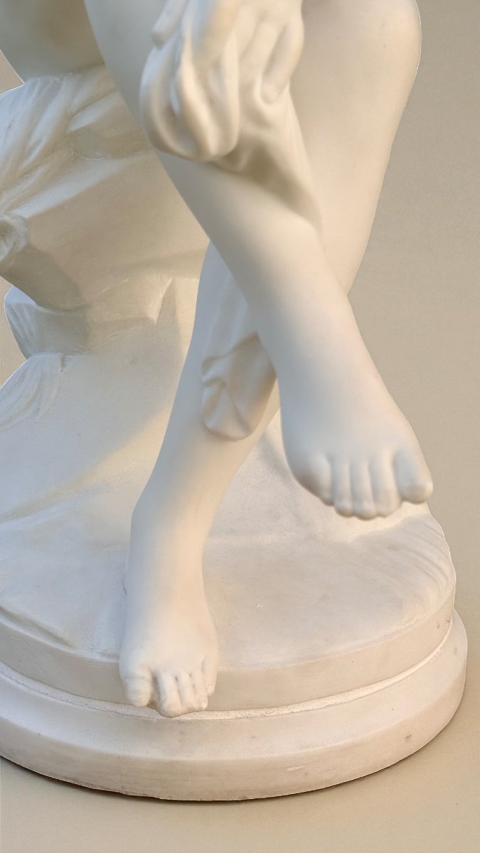 Statua raffigurante una Bagnante Nuda, Marmo Carrara -photo-3