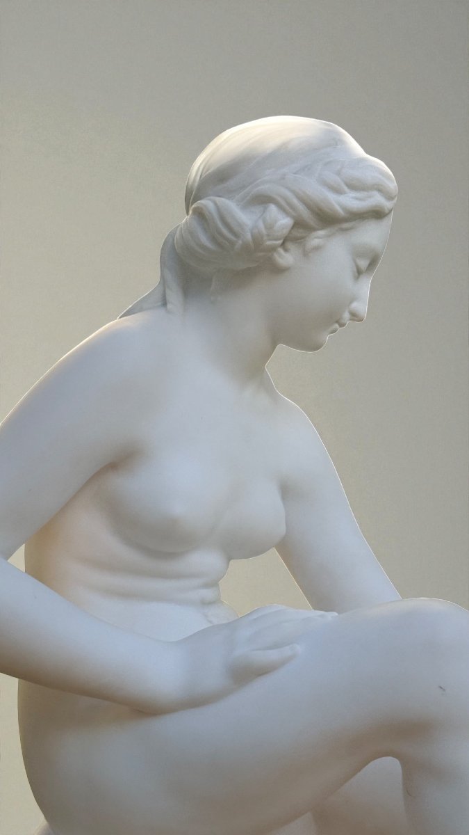 Statua raffigurante una Bagnante Nuda, Marmo Carrara -photo-5