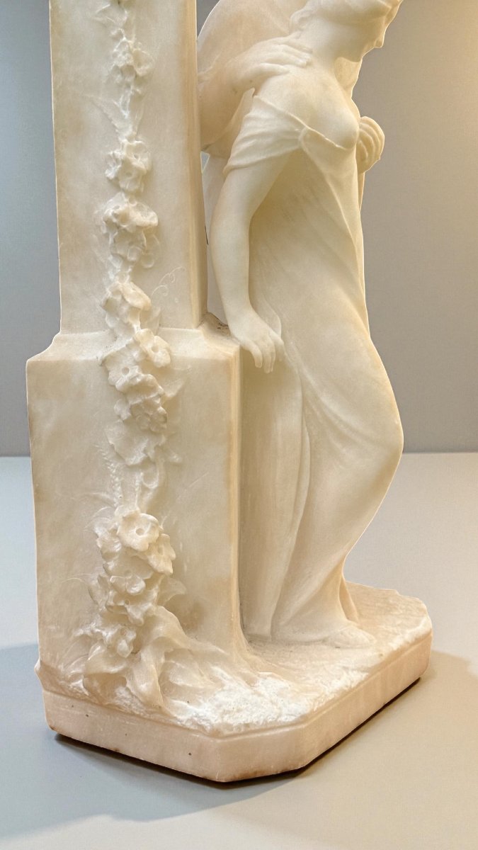 Statua Coppia di Fanciulli Innamorati, Marmo -photo-4