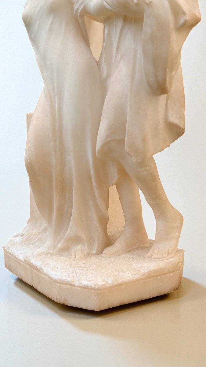 Statua Coppia di Fanciulli Innamorati, Marmo -photo-3