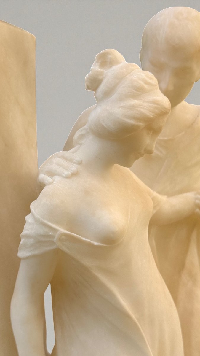 Statua Coppia di Fanciulli Innamorati, Marmo -photo-6