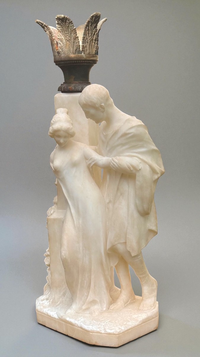 Statua Coppia di Fanciulli Innamorati, Marmo 