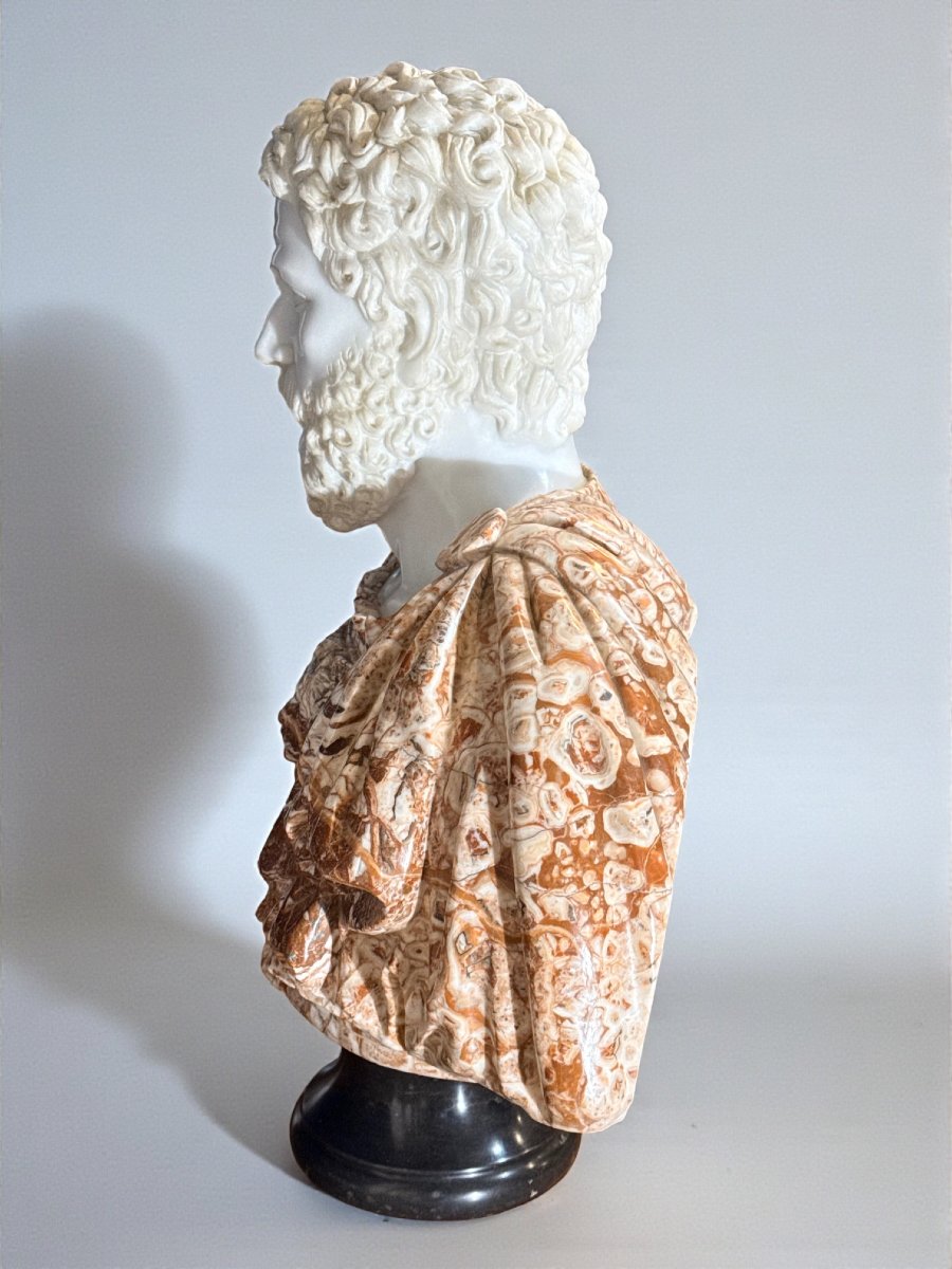 Busto raffigurante Imperatore Adriano, marmi rari -photo-7