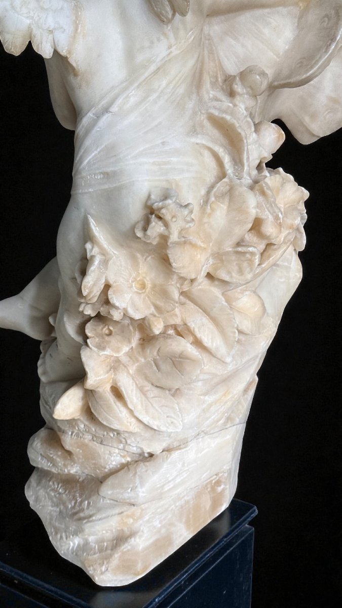 Statua raffigurante due Cherubini che litigano gioiosamente in Marmo-photo-2