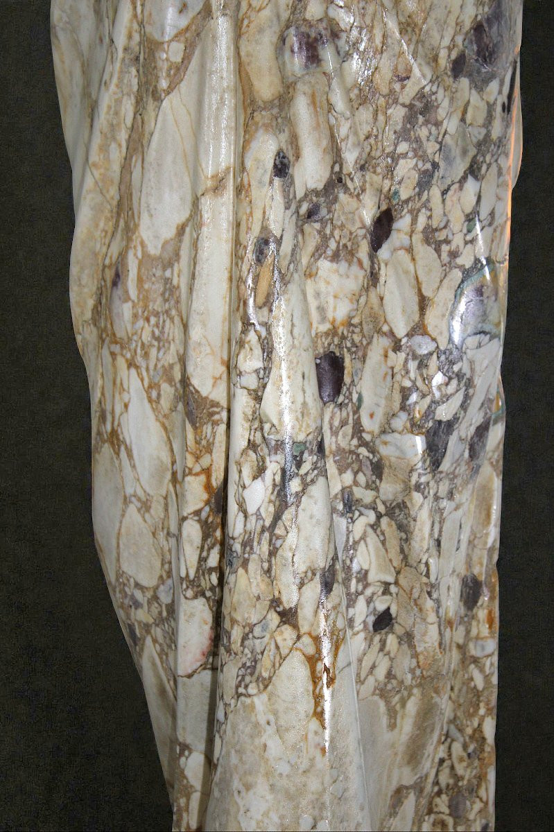 Statua monumentale raffigurante Ebe, dea greca della giovinezza, che suona la lira, Marmo -photo-4