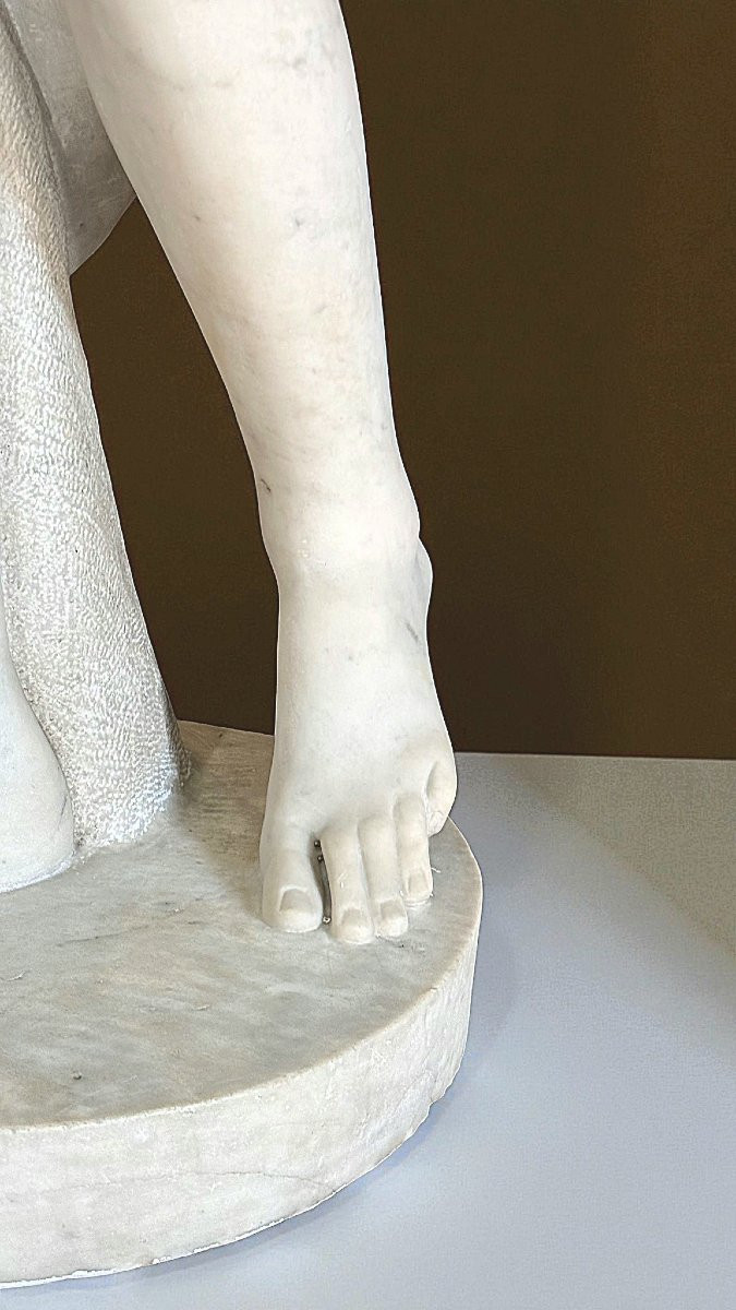 STATUA MITOLOGICA MONUMENTALE DI DIONISO, Marmo Bianco Statuario di Carrara -photo-5