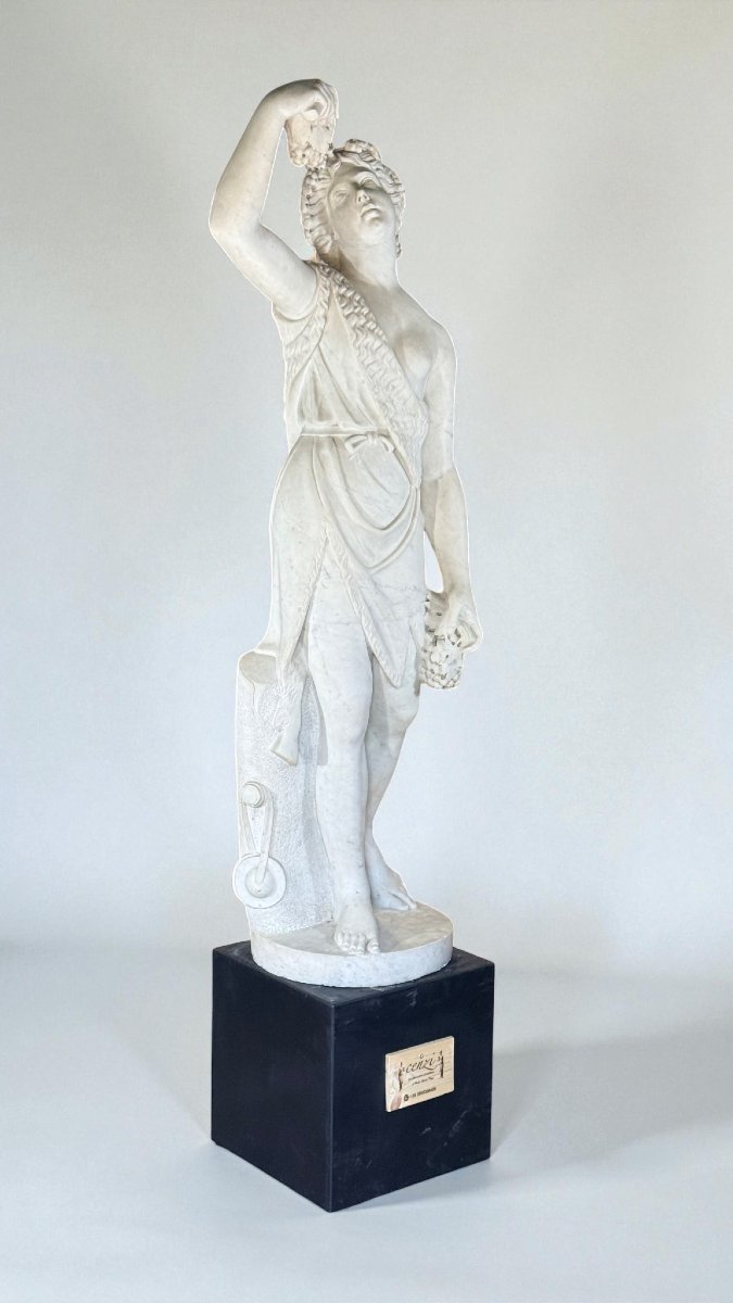 STATUA MITOLOGICA MONUMENTALE DI DIONISO, Marmo Bianco Statuario di Carrara -photo-8
