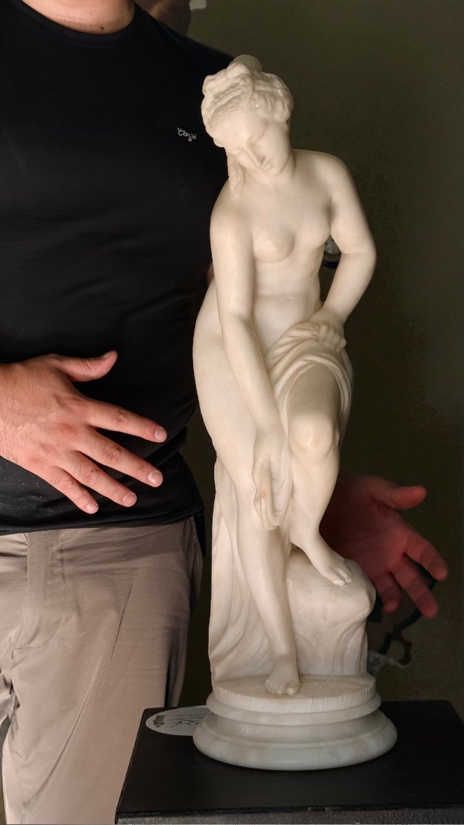 Statua Bagnante Nuda in Marmo Carrara -photo-2