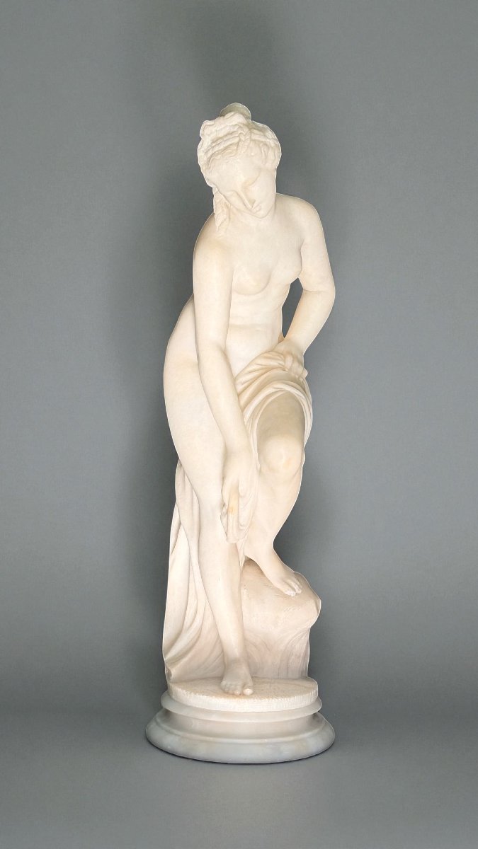 Statua Bagnante Nuda in Marmo Carrara -photo-3