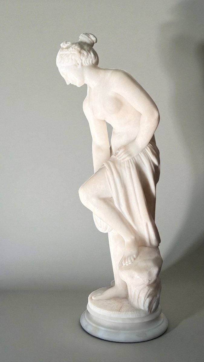 Statua Bagnante Nuda in Marmo Carrara -photo-2